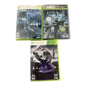 Halo Xbox 360 Games Bundle: Halo 3 ODST,‎ Halo Wars Platinum Hits, Anniversary